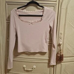 Elegant Pink Long Sleeve Top